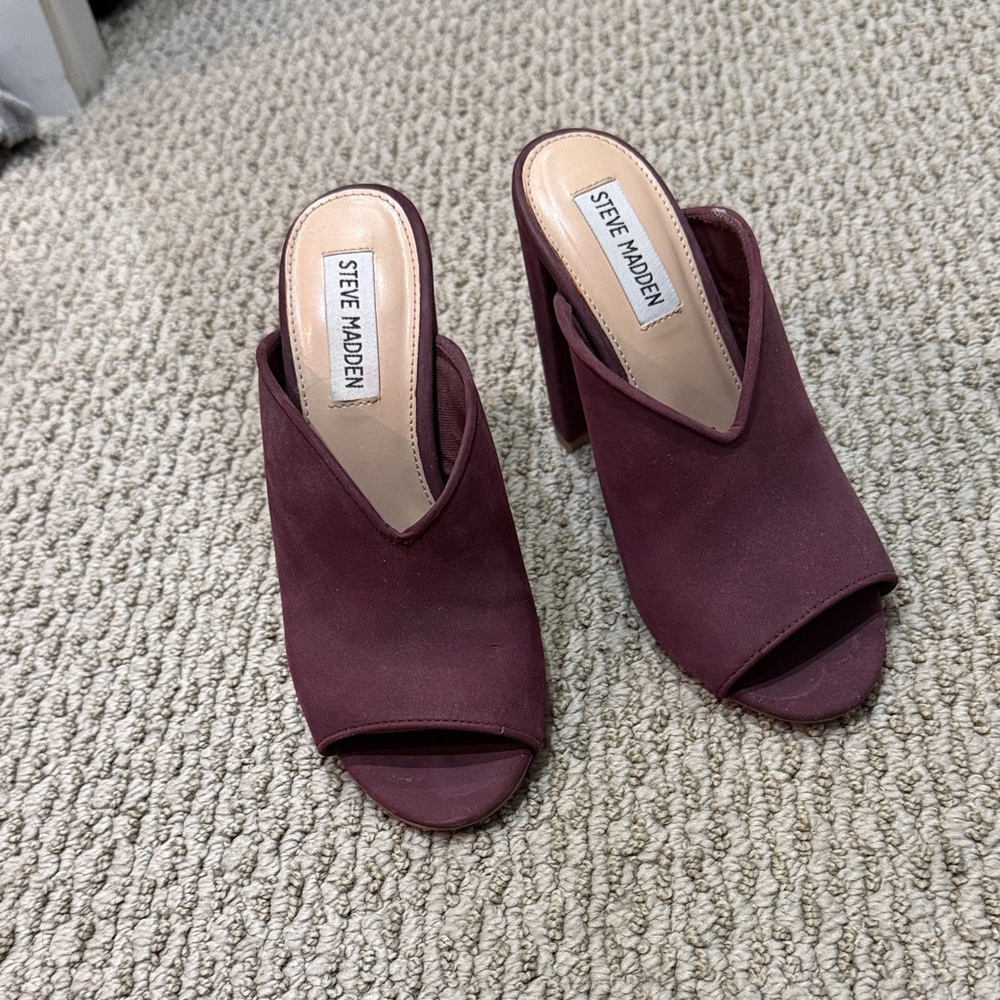 Steve Madden Deep Burgundy Mules